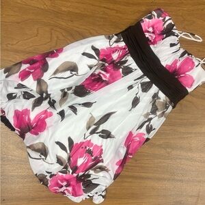 Speechless Vibrant Pink and Rich Brown Dress